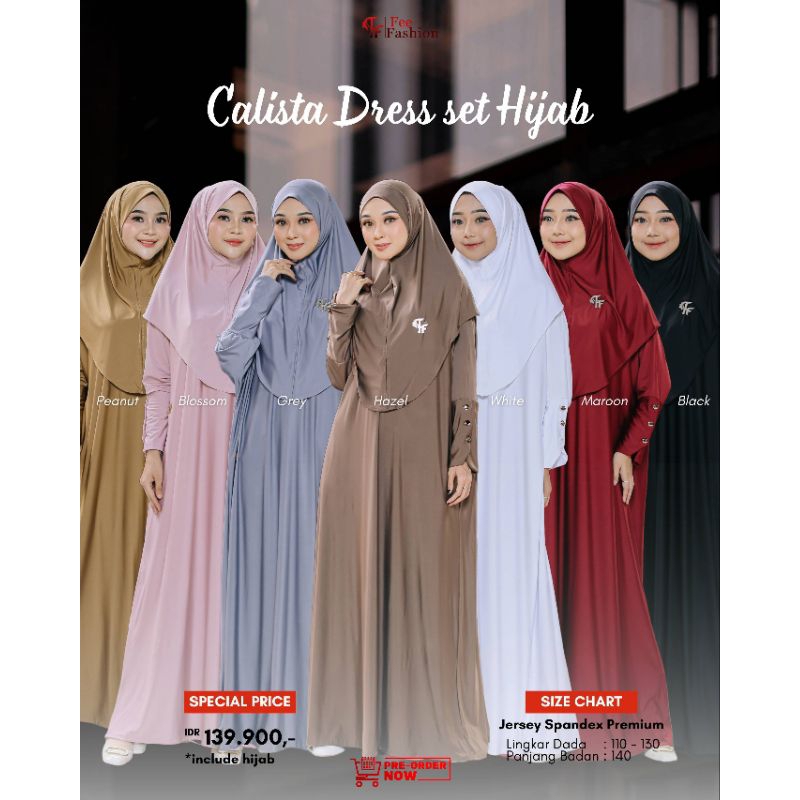 BEST SELLER CALISTA DRESS SET HIJAB BY FEE FASHION