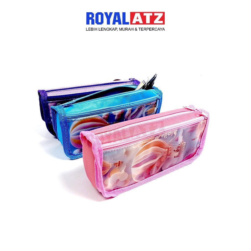 

Tempat Pensil / Kotak Pensil Resleting Bahan Kain Pensil Pouch Cover Printing