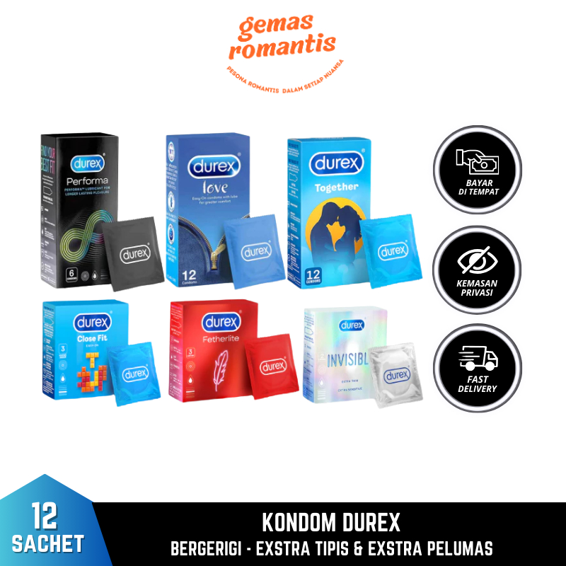 Kondom Durex Love Jeans Extra Pelumas Performa Tahan Lama  Invisible Tipis Close Fit Aman Ketat Feth