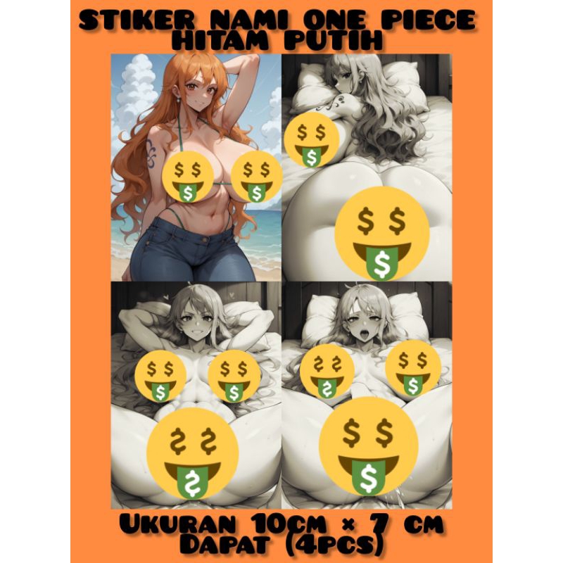 

Stiker Nami One Piece Hitam Putih Ukuran 10cm x 7cm (4pcs)