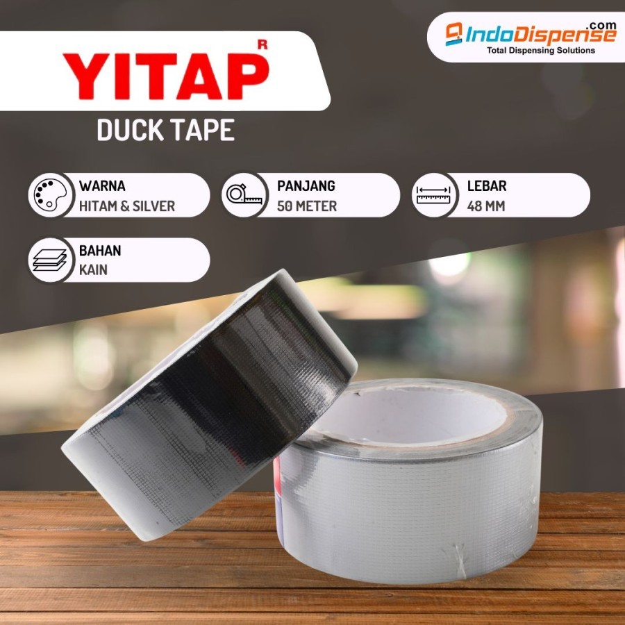 Duct Tape / Lakban Kain Hitam dan Lakban Kain Silver - YITAP TAPE