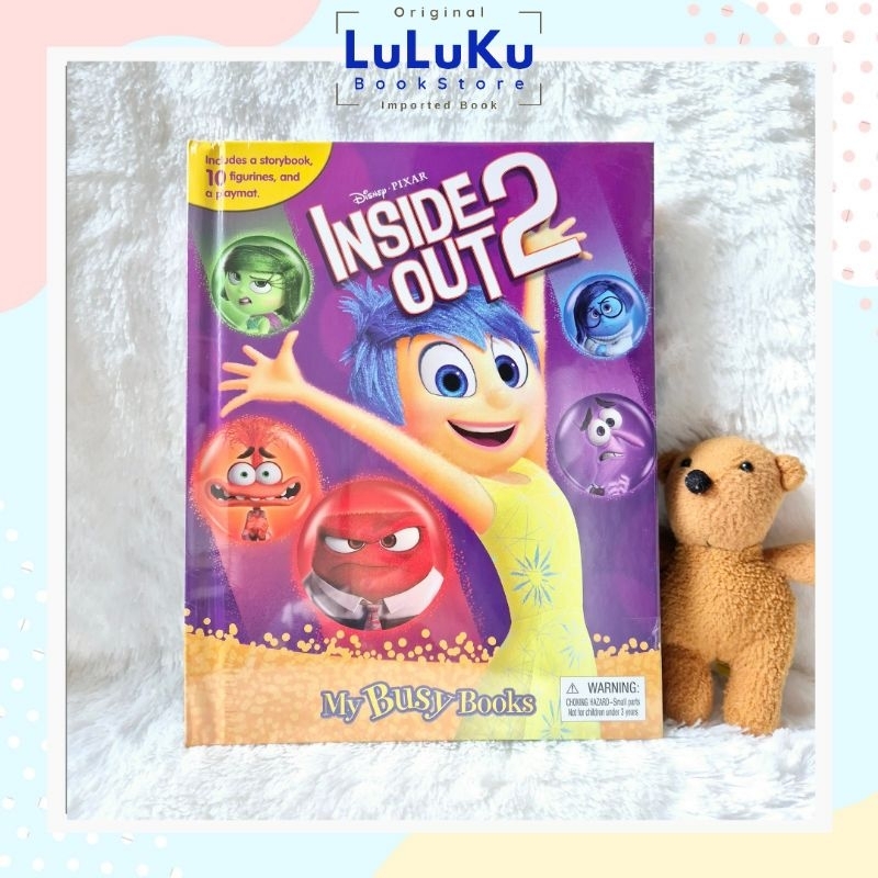READY STOCK My Busy Books Inside Out 2 Original Book with a story book , a playmat , and 10 figurine