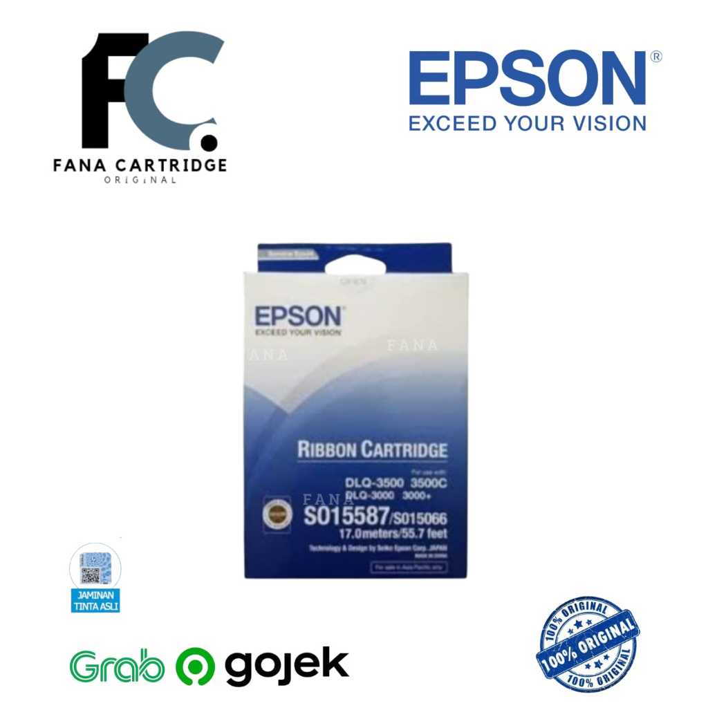 Ribbon Cartridge Epson DLQ-3000 DLQ-3500 DLQ-3500+ Pita Ori S015587