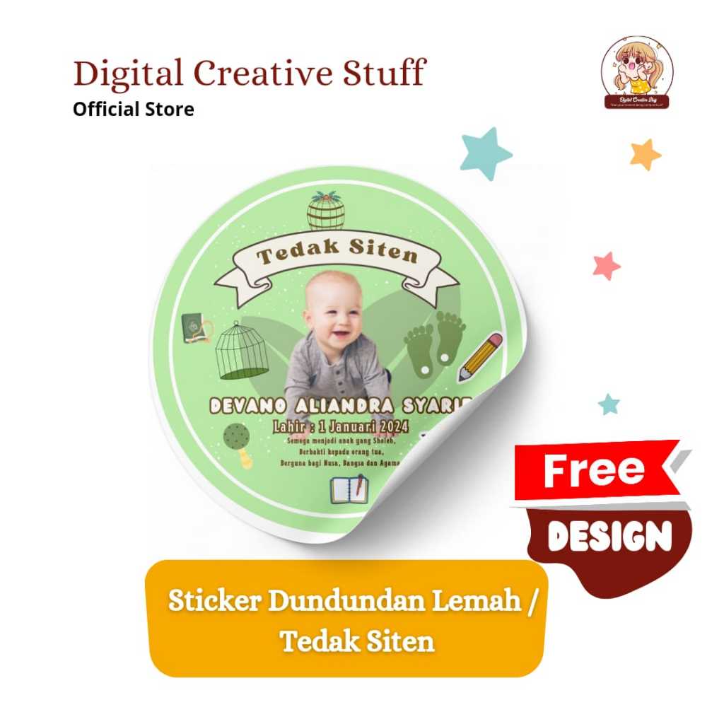 

Stiker Tasyakuran / Tedak Sinten / 7 Bulanan / Ulang Tahun Acara Lain