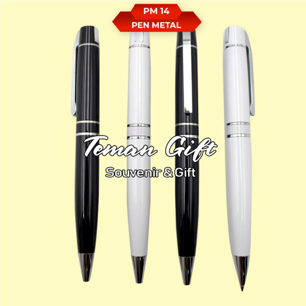 

Pen Metal Pulpen Stainless Besi Custom Grafir Logo Nama Ballpoint PM 14 A