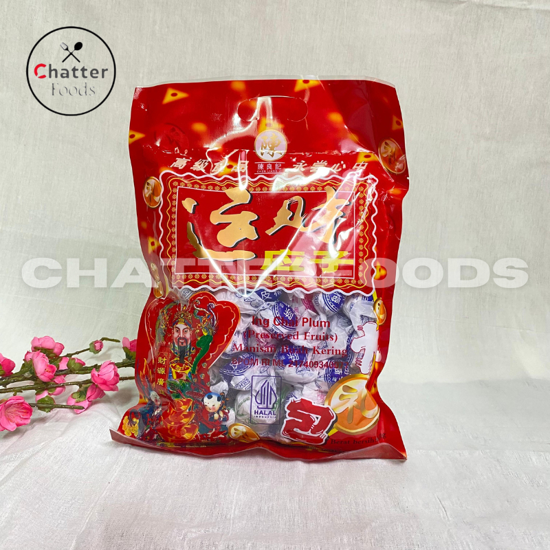 

Manisan Buah Kering Ing Chai Plum 600Gr/ Manisan Buah Plum Chen Liang Ji/ Ing Chai Plum Preserved Fruits