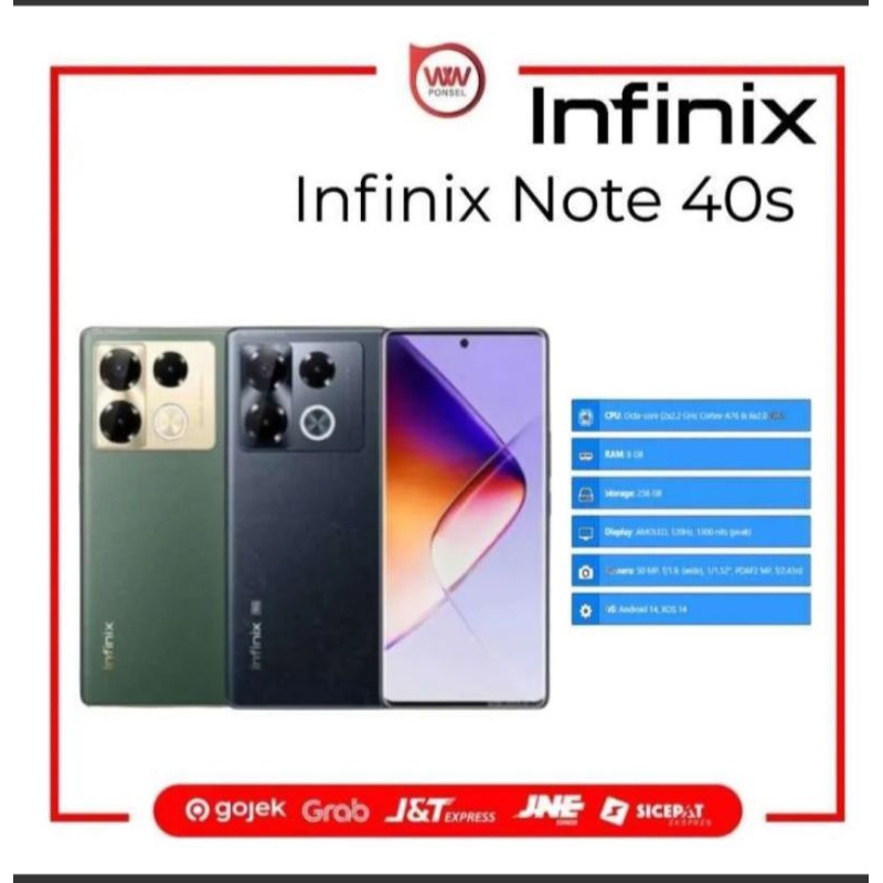 promo besar-besaran HP Infinix Note 40S NFC RAM 8GB INTERNAL 25GB Bergaransi 7bulan