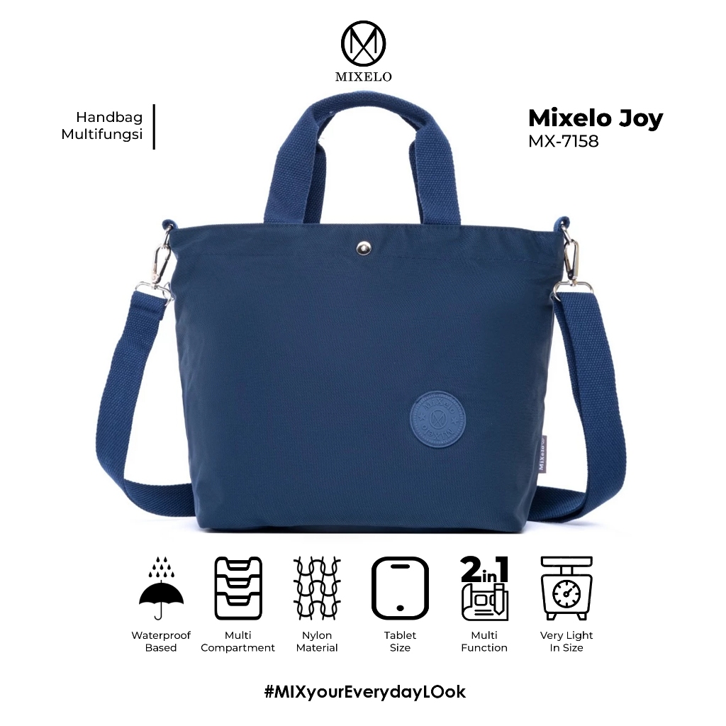 Terbaru tas kerja wanita / tas selempang nylon waterproof 2in1 Mixelo 7158