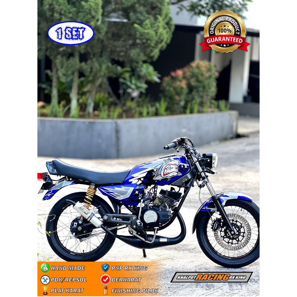 Knalpot Racing Rx King CRC Repsol PDK Scorpio Hitam doff Pilox Porting harian