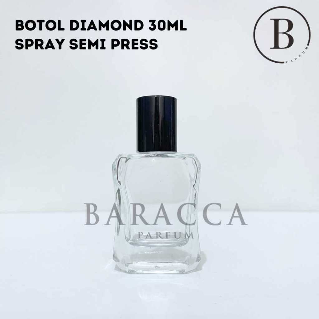 Botol Parfum Diamond 30ML Semi Press - Botol Parfum Kosong Diamond 30ML - Botol Parfum 30ML