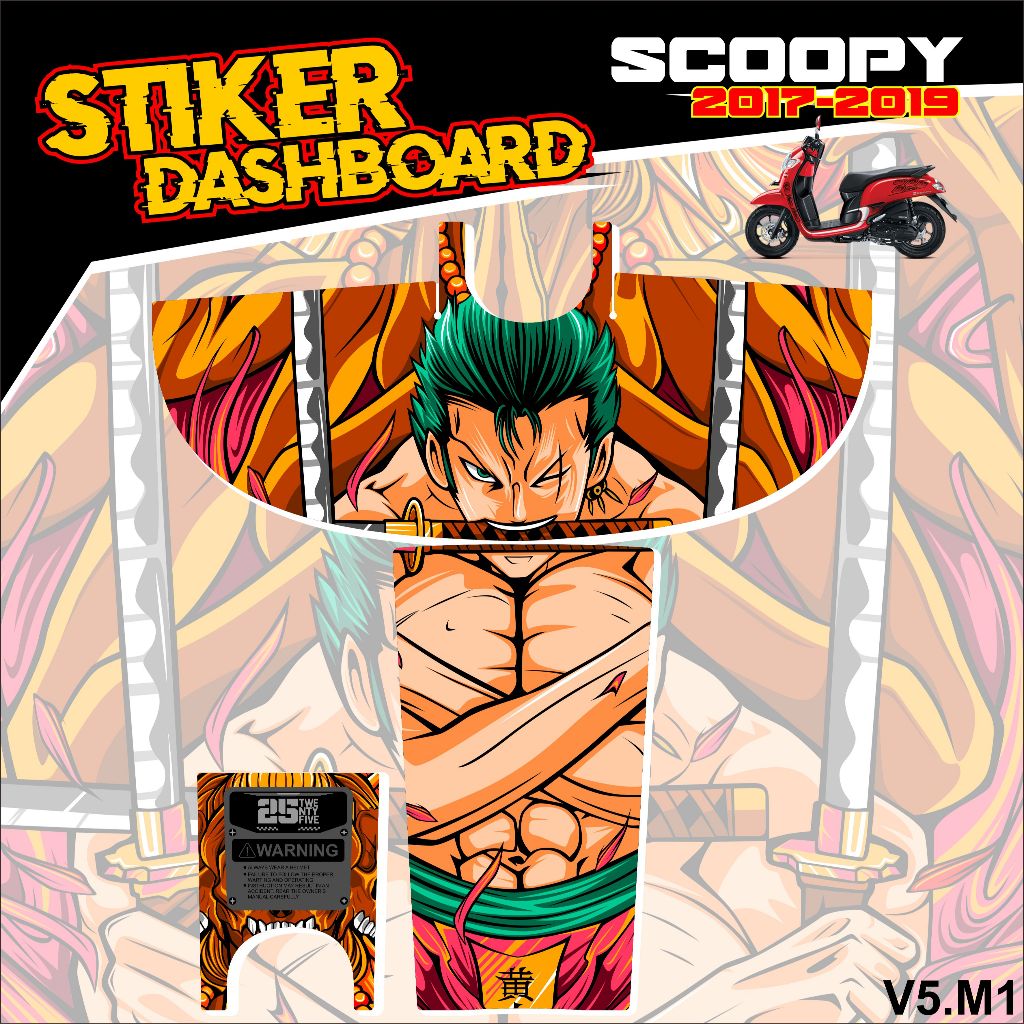 STRIPING DASHORAD SCOOPY 2017-2019/VARIASI 5/PELINDUNG DASHBOARD SCOOPY/STIKER DASHBOARD/SCOOPY 2017
