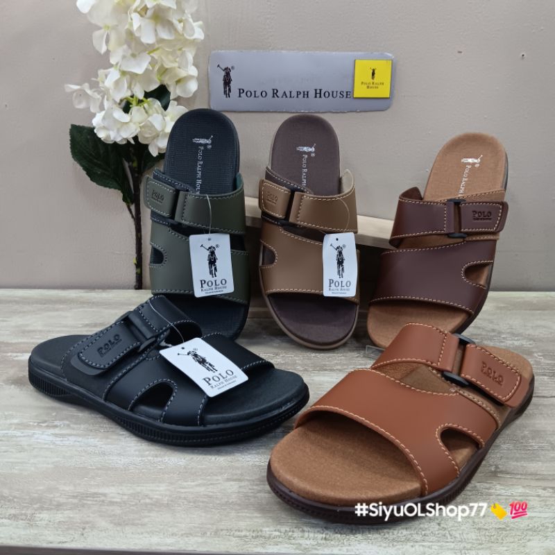 【Bisa COD/100% Original/Art SHIRO 03】Sandal Pria POLO RALPH HOUSE/Sandal Casual Pria/Sandal Slide/Sa