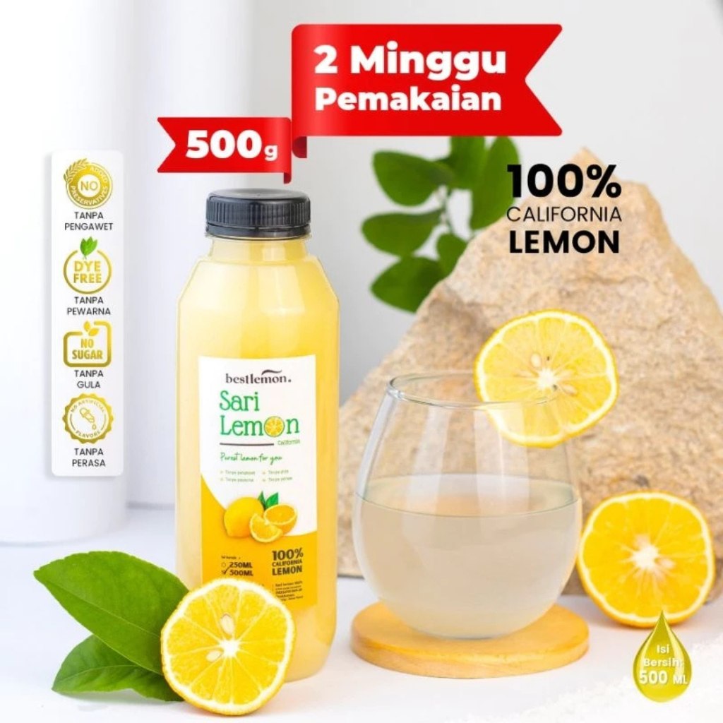 

Sari Lemon 500ml Kalifornia 100% Murni Minuman Sehat Bebas Gula Pengawet Pewarna Segar Buah Kesehatan Tubuh dan Bebas Penyakit