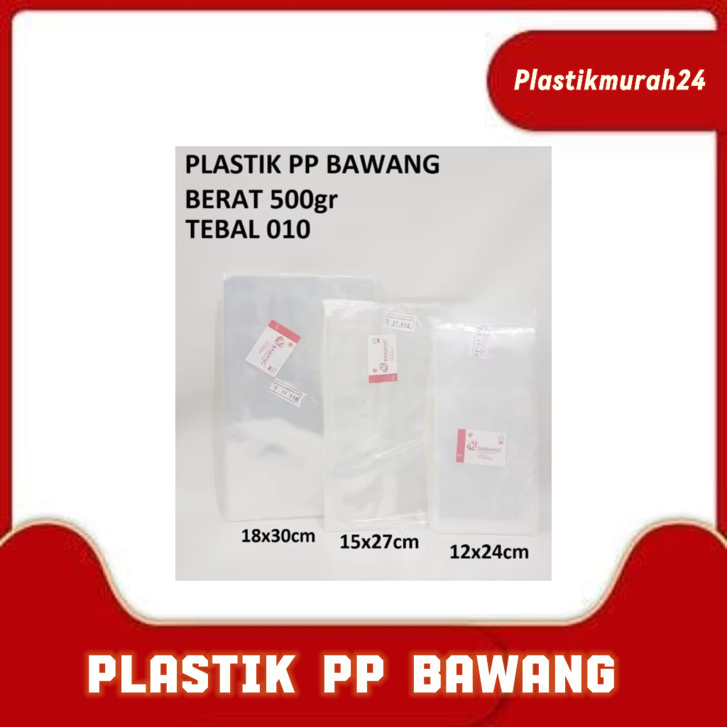 PP bawang transparan tebal 010 / plastik PPlastik PP mika bening / PP bening tebal / PP bawang benin