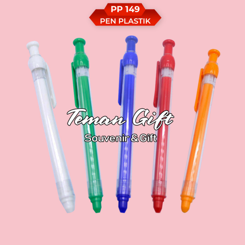 

Pulpen Cetek Plastik Souvenir Custom Logo Band PP 149