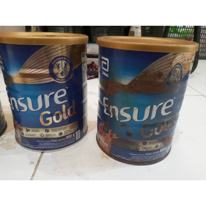 

Susu Ensure Gold 850gr Rasa Coklat (minus kemasan kaleng penyok dan karat)