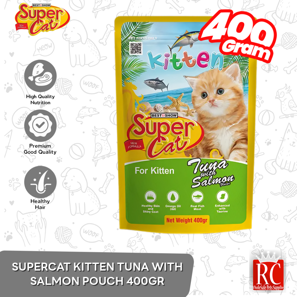 Super Cat Pouch Makanan Basah Kucing Wet Food SuperCat 400 Gram