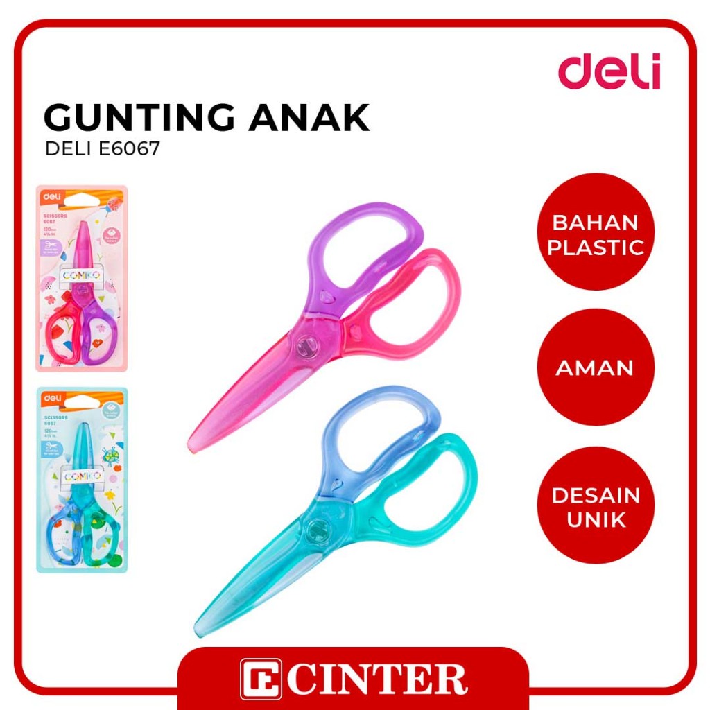 

DELI - GUNTING KERTAS / SCISSORS / GUNTING BAHAN PLASTIK E6067 120MM (4 3/4")