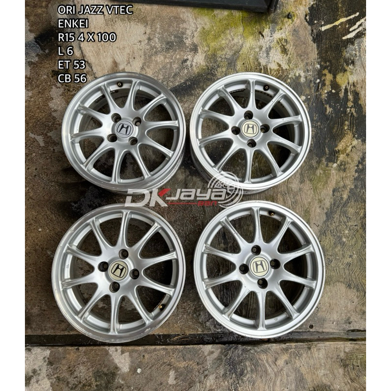 VELG ORI JAZZ VTEC ENKEI R15 4 X 100 (HARGA UNTUK 4PCS VELG)