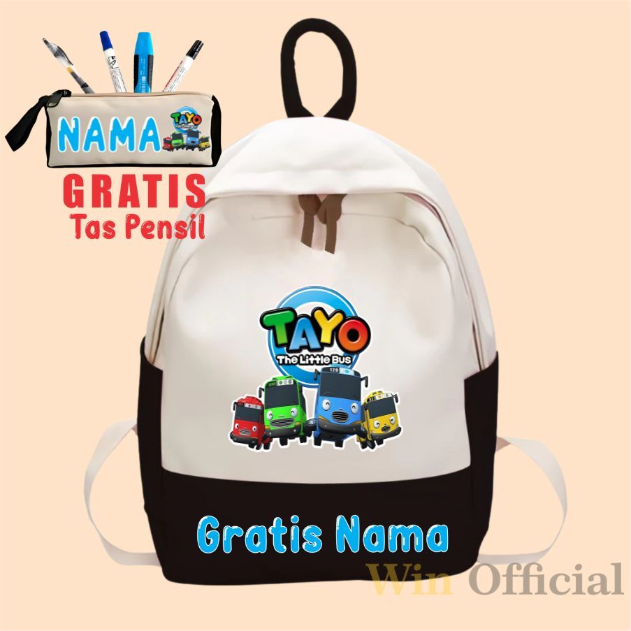 TAS RANSEL ANAK SEKOLAH GAMBAR TAYO THE LITTLE BUS LAKI PEREMPUAN TK SD MURAH TERBARU