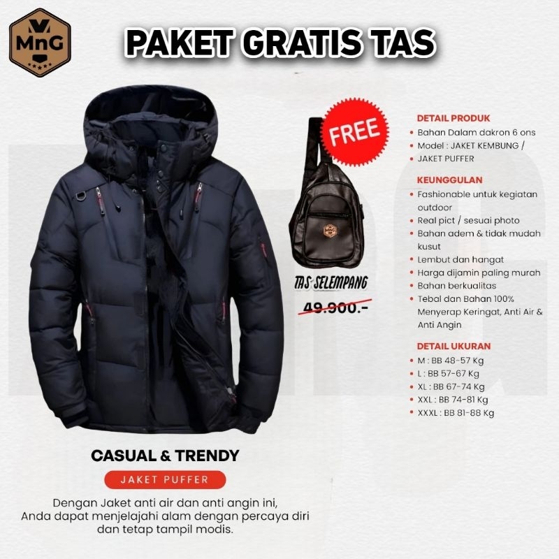 Pakaian Jaket Baju Hangat Waterproof Windproof Winter Outdoor Gunung Anti Air Tahan Angin PriaWanita