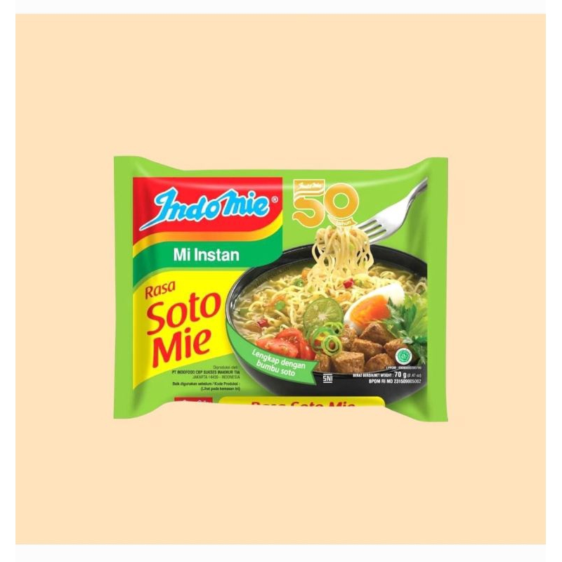 

Indomie Rasa Soto 1 dus isi 40 pcs