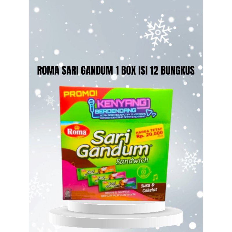 

Roma sari gandum 1 box isi 12 bungkus