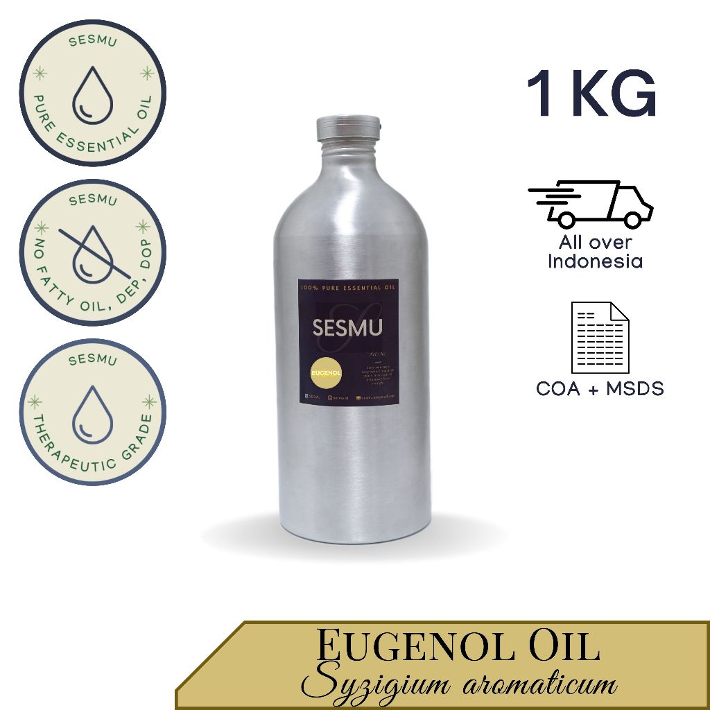 1 KG / 1 L / 1000 ML EUGENOL USP 100% PURE ESSENTIAL OIL / MINYAK ATSIRI