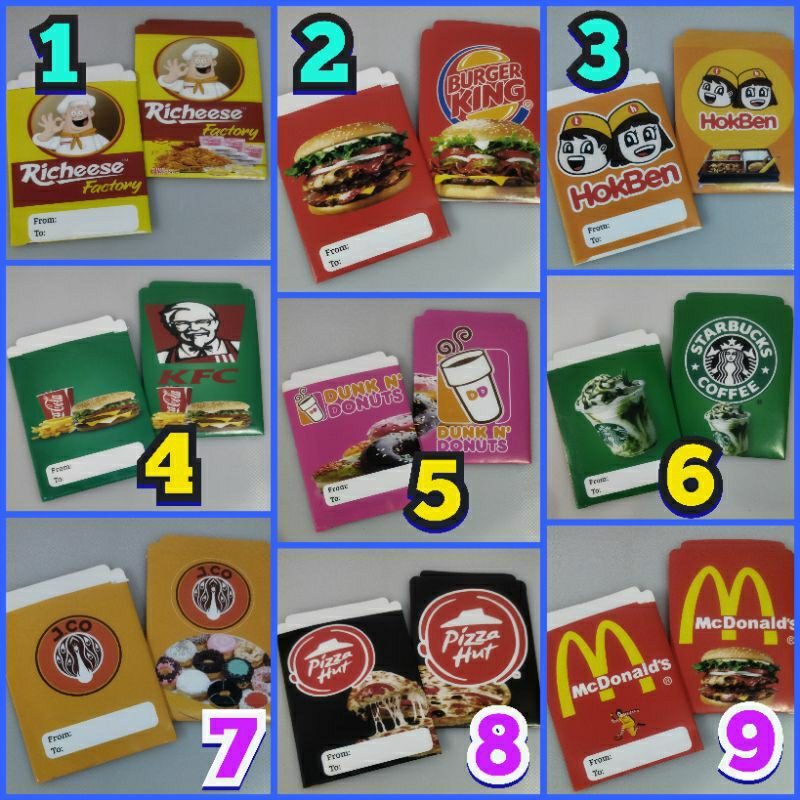 

10 pcs AMPLOP ANGPAU LEBARAN (SIAP PAKAI) Motif Resto
