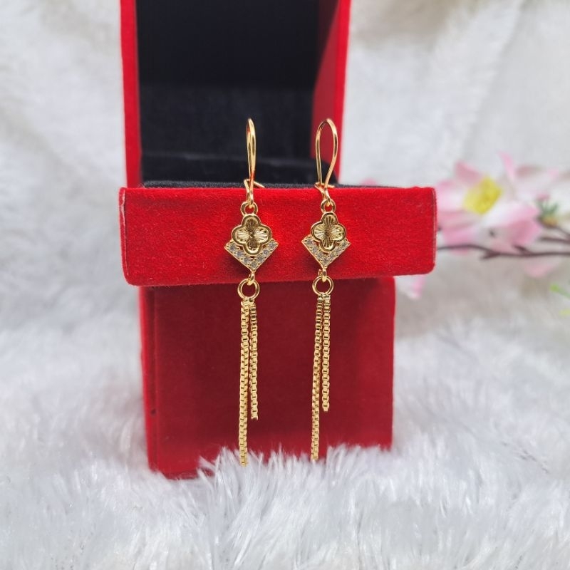 Anting Jepit xuping Panjang dewasa remaja lapis emas