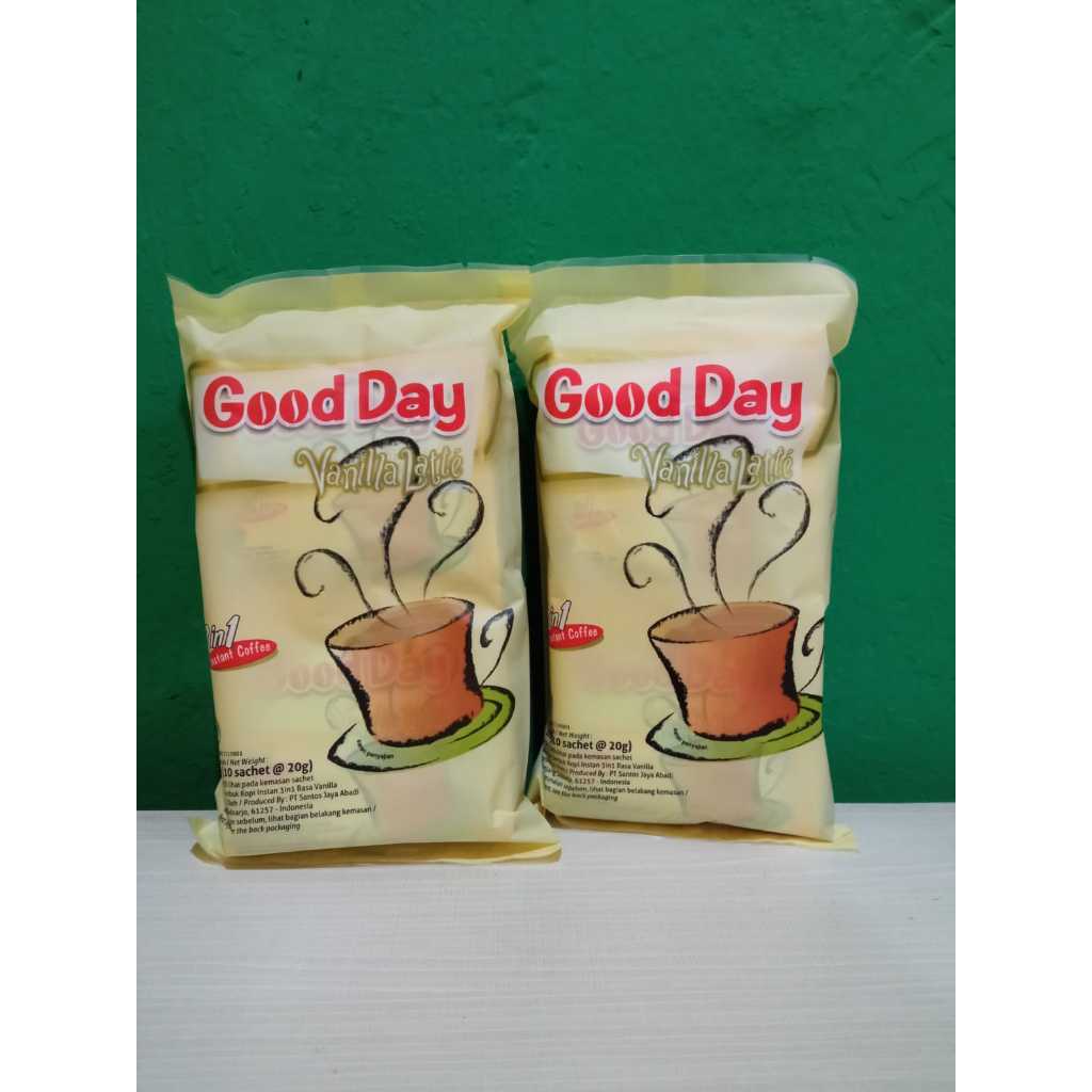 

KOPI GOOD DAY VANILLA LATTE 10X20 gram | KOPI INSTANT GOOD DAY VAILLA LATTE