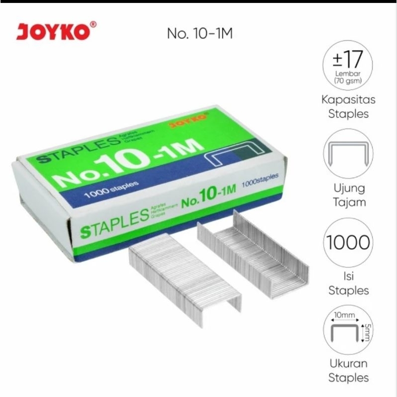 

[Staples Joyko No.10 Kecil Isi Stapler Hekter No.10-1M] 1BOX isi 20pcs