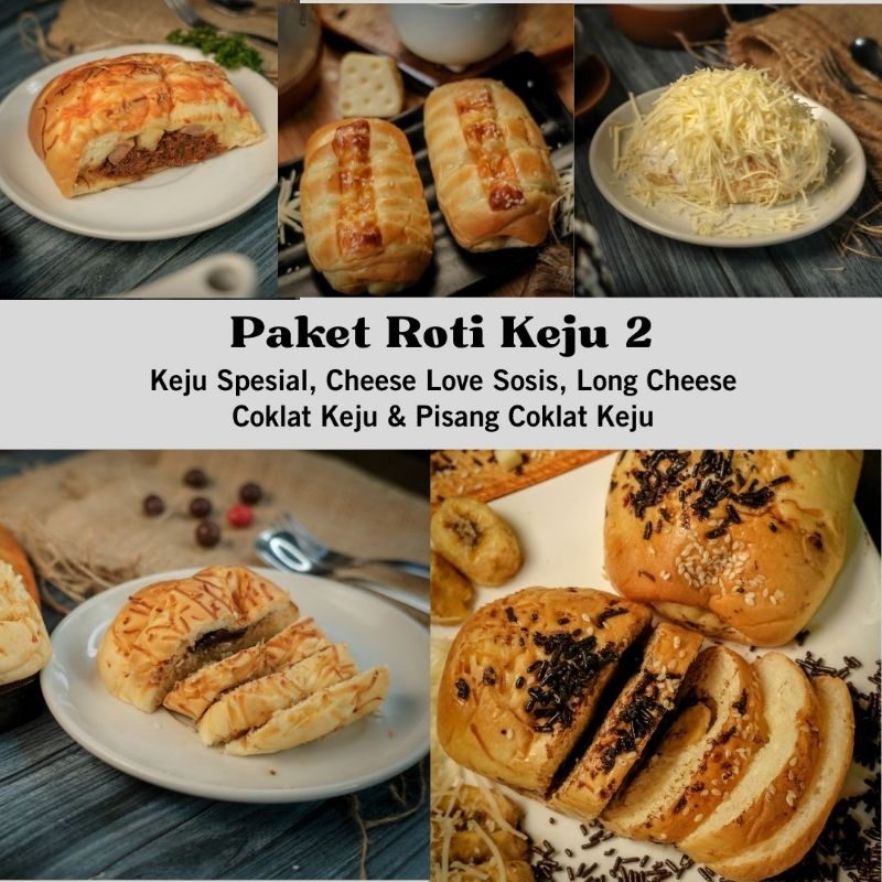 

Paket Roti Keju 2 isi Roti Keju Spesial, Long Cheese, Pisang Coklat Keju, Pisang Keju, Cheese Love Sosis