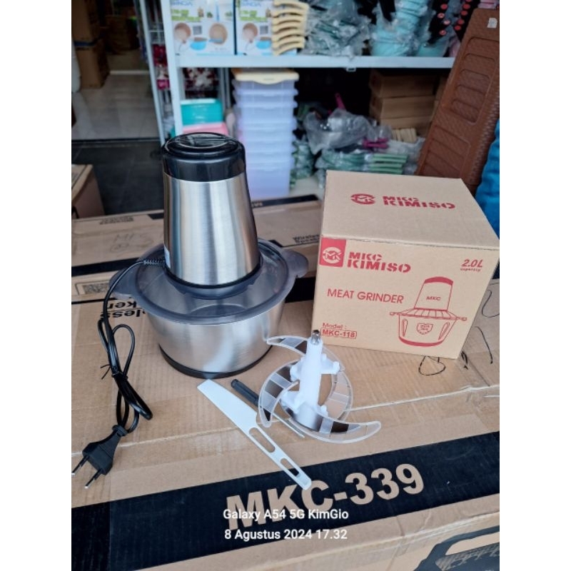 BLENDER CHOPPER DAGING MEAT GRINDER MEAT STAINLESS MKC KIMISO MKC118