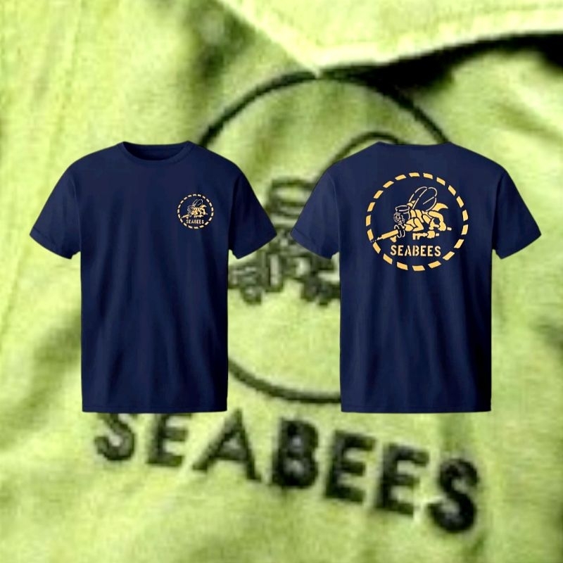 Kaos US ARMY T Shirt Military Design US NAVY "SEABEES ICONIC LOGO"