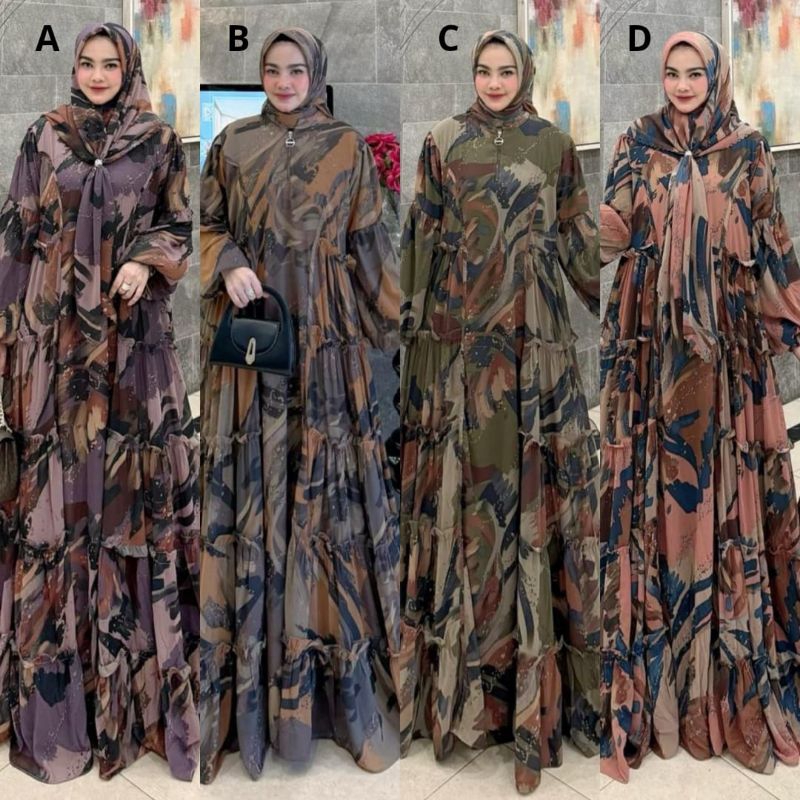 Iswari series premium set,gamis set hijab by yodizein