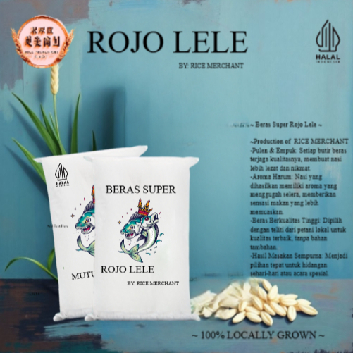 

Beras Super Rojo Lele, Pulen & Harum! beras pilihan terbaik by''RICE MERCHANT'' ( 25 Kg )