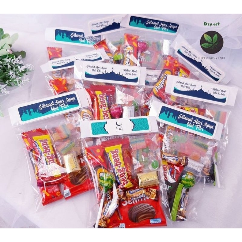 

Bingkisan Snack untuk Hampers Ulang Tahun/Idul Fitri (Kemasan dengan tag)