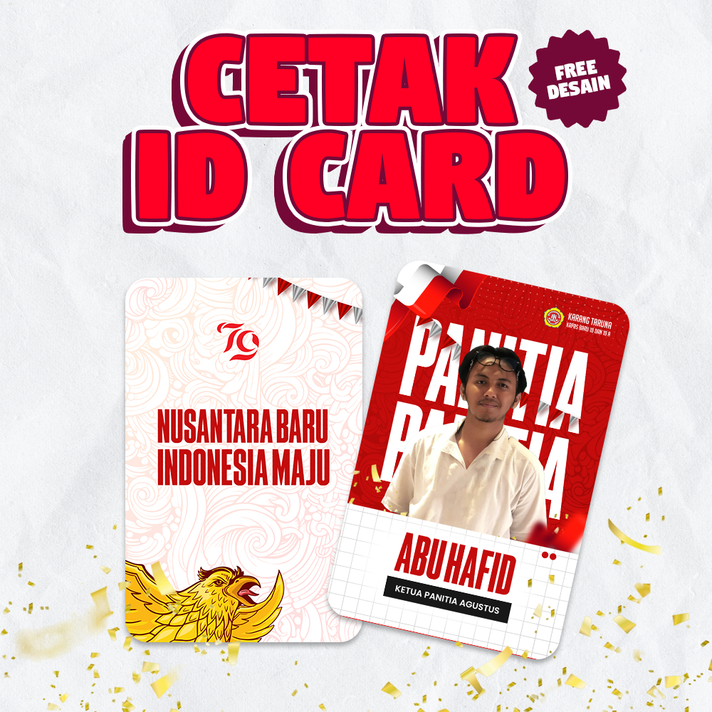 

ID CARD, NAME TAG + DESAIN UNTUK ACARA, SALES, KARYAWAN KANTOR