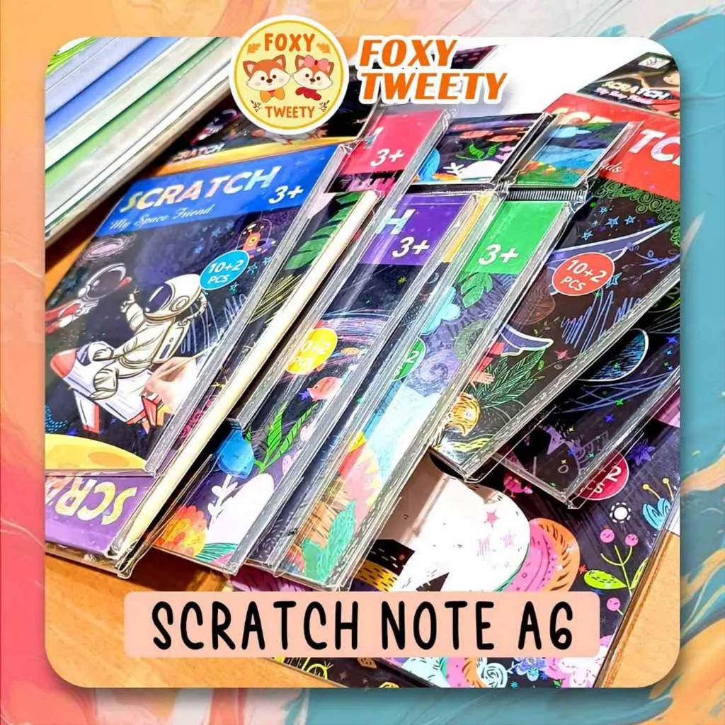 

(Live) Buku Magic Scratch Book A6 Isi 10+2 Polosan Dengan Berbagai Gambar Berbeda - WX GRB