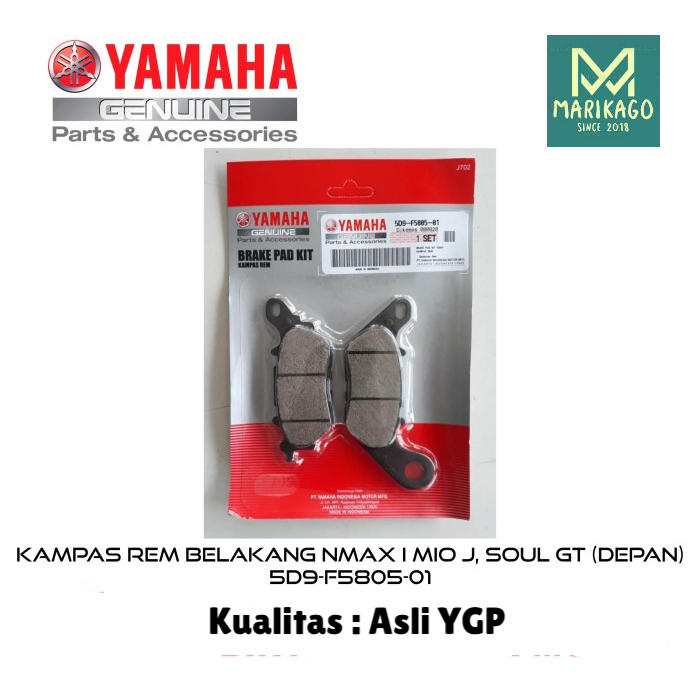 ORIGINAL Kampas Rem Cakram Depan Jupiter Z1 Vega ZR Mio Sporty YAMAHA 5D9 F5805 01