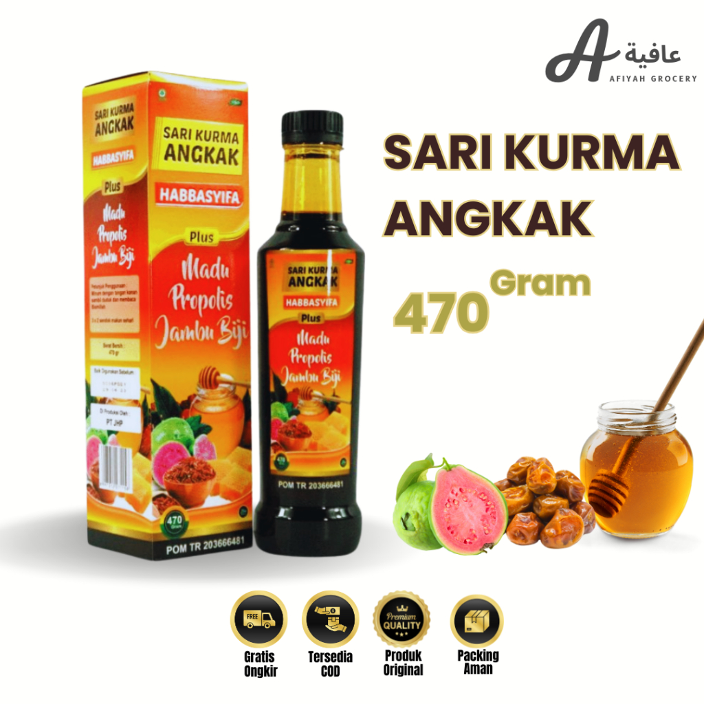 

Sari Kurma Madu Angkak Plus Propolis Plus Jambu Biji Obat Herbal