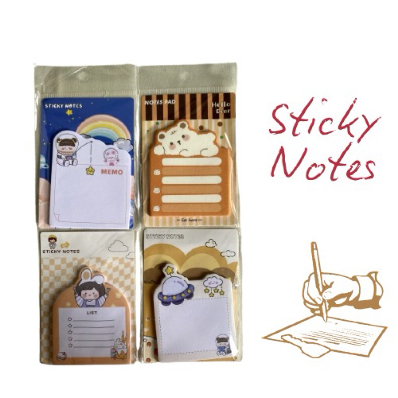 

Sticky Notes Memo Catatan Tempel Gambar Bentuk Karakter Kartun