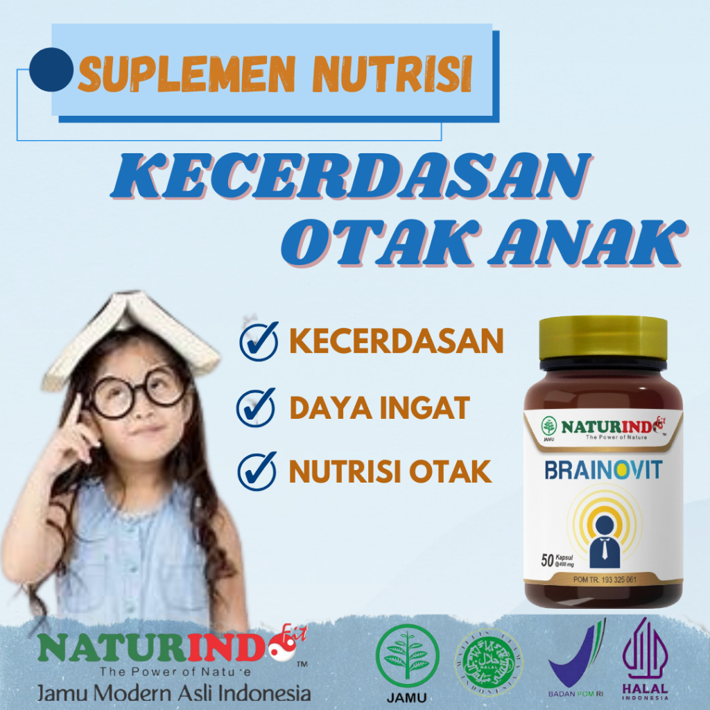 Vitamin otak anak dewasa cerdas paling bagus suplemen nutrisi daya tahan tubuh konsentrasi daya ampu