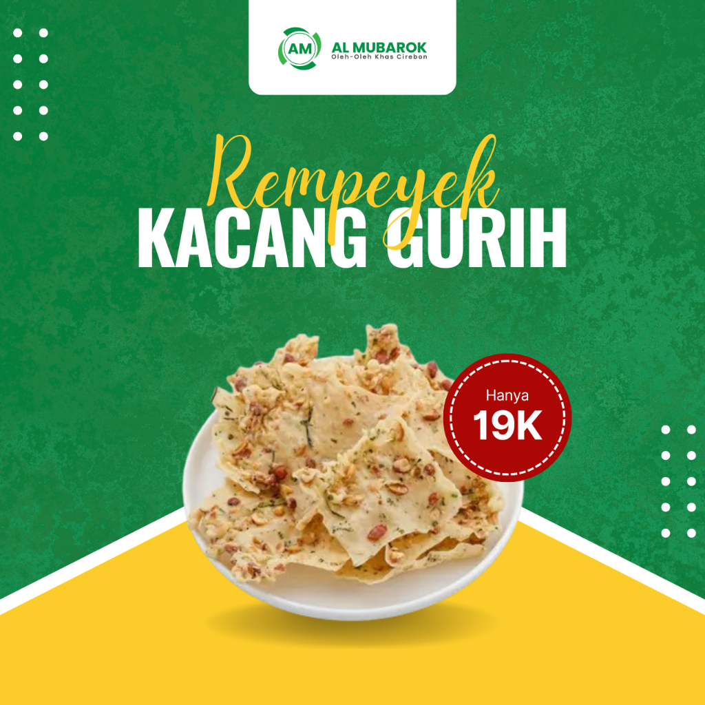 

Rempeyek Kacang Gurih Khas Cirebon – Renyah & Lezat 250gr, 500gr, 1Kg