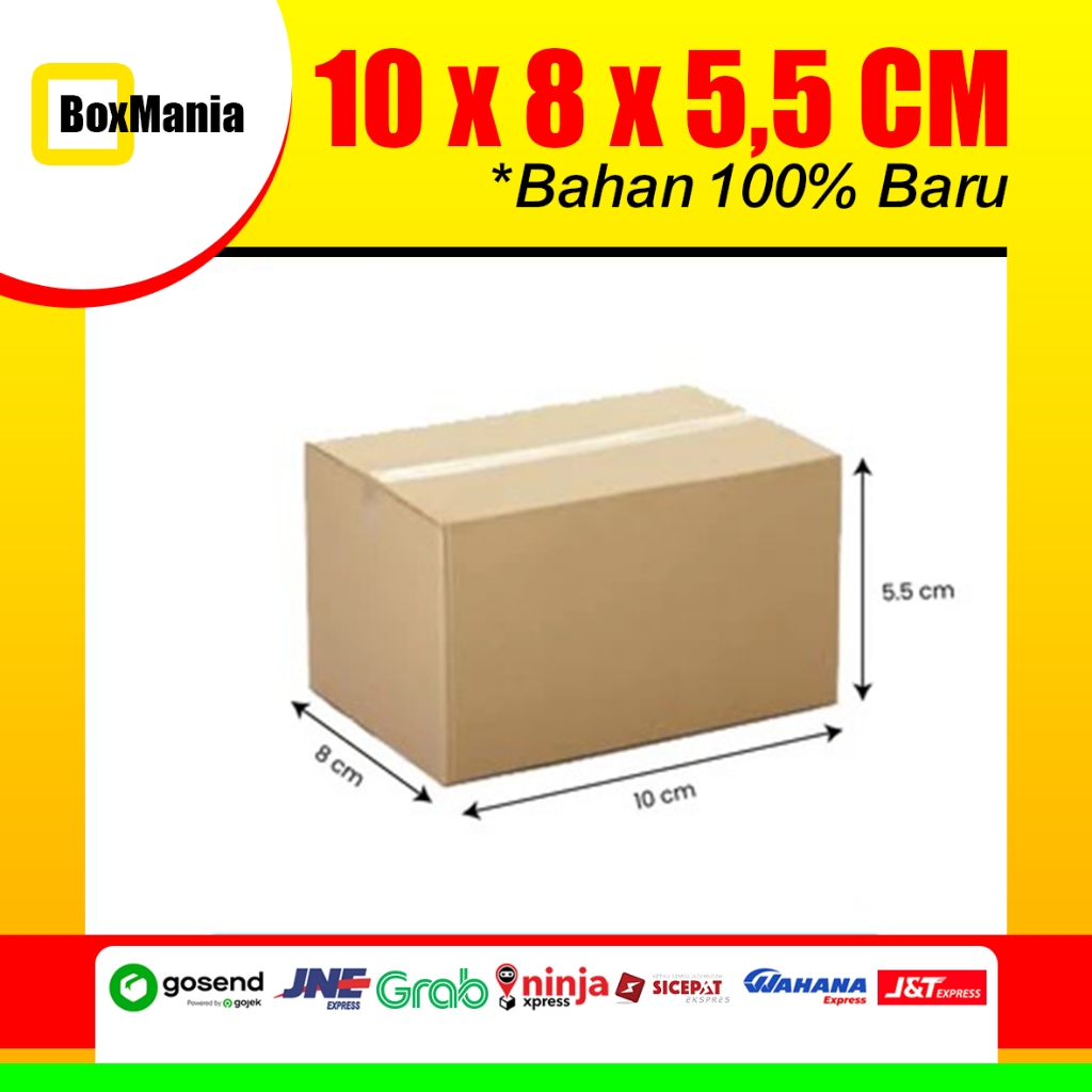 

Karton Box Murah Berkualitas Bekasi (10x8x5,5cm) Bahan Baru 100%