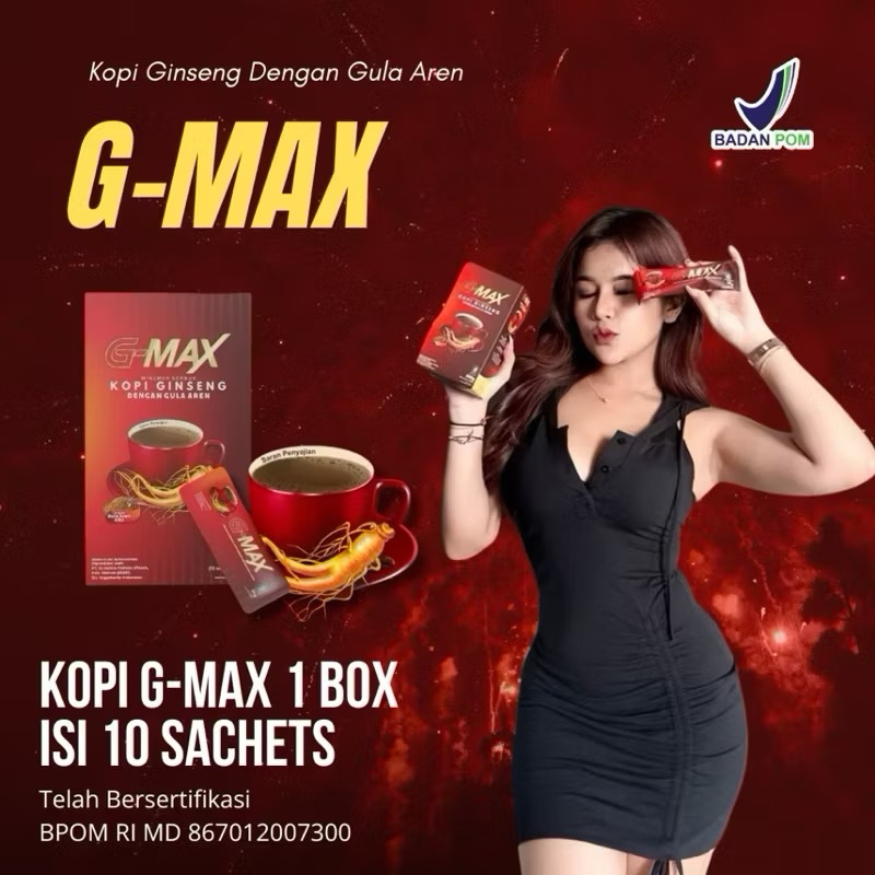 

KOPI G-MAX - 100% Original G-Max Isi 10 Sachet Kopi Gingseng G-Max | Privasi Aman