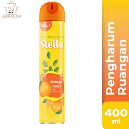 Stella Aerosol 400ML Pengharum Ruangan Semprot Stella Orange | Stella Aerosol Spray | Stella 400ML