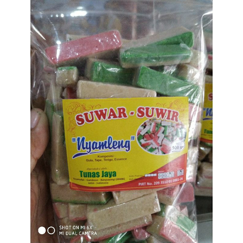 

Suwar suwir tape singkong,permen suwar suwir 500 gr