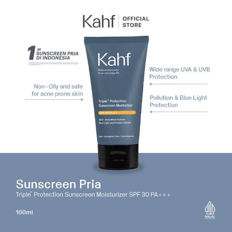 kahf sunscreen triple protection - kahf sunscreen moisturizer - kahf sunscreen pria